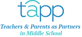 Teachers & Parents as Partners (TAPP) in Middle School logo