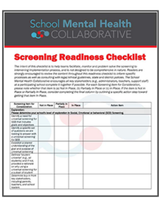 screening readiness checklist